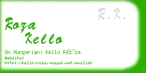 roza kello business card